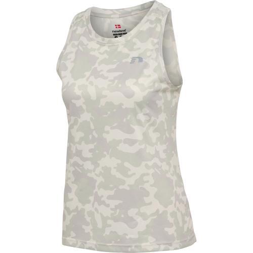 Einzelstück Newline Women Running Singlet - oyster mushroom aop (Grösse: XS) von Newline