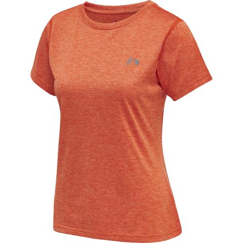 Einzelstück Newline Women Statement T-Shirt S/S - spicy orange melange (Grösse: M) von Newline