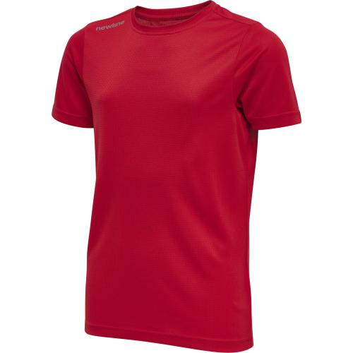 Newline Kids Core Functional T-Shirt S/S - tango red (Grösse: 152) von Newline