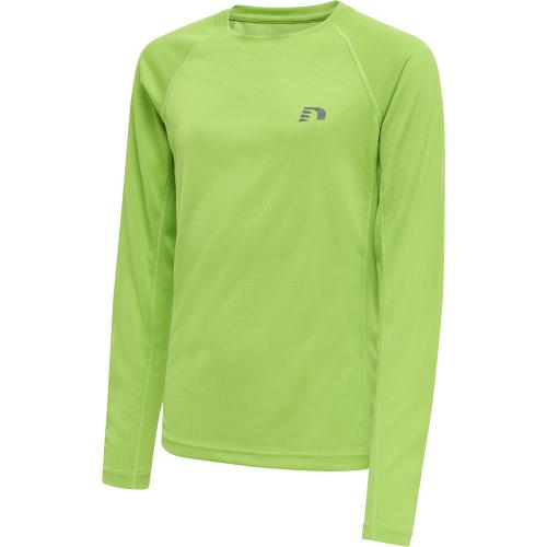 Newline Kids Core Running T-Shirt L/S - green flash (Grösse: 128) von Newline