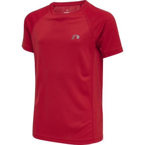 Newline Kids Core Running T-Shirt S/S - tango red (Grösse: 128) von Newline