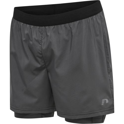 Newline Men 2-In-1 Running Shorts - forged iron (Grösse: S) von Newline