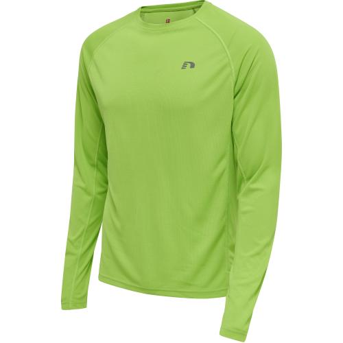 Newline Men Core Running T-Shirt L/S - green flash (Grösse: L) von Newline