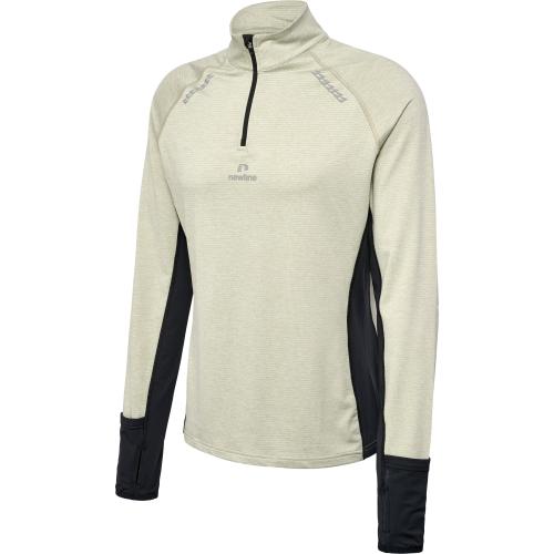 Newline Nwlmesa 1/2 Zip L/S Men - agate grey melange (Grösse: 3XL) von Newline