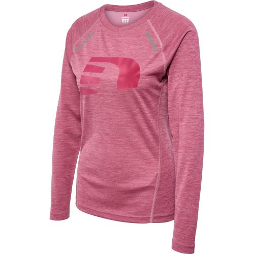 Newline Nwlorlando T-Shirt L/S Woman - dry rose melange (Grösse: XS) von Newline