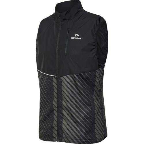 Newline Nwlpace Gilet - black beluga aop (Grösse: 2XL) von Newline