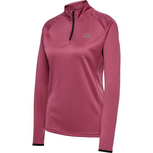 Newline Nwlphoenix 1/2 Zip L/S Woman - dry rose (Grösse: L) von Newline