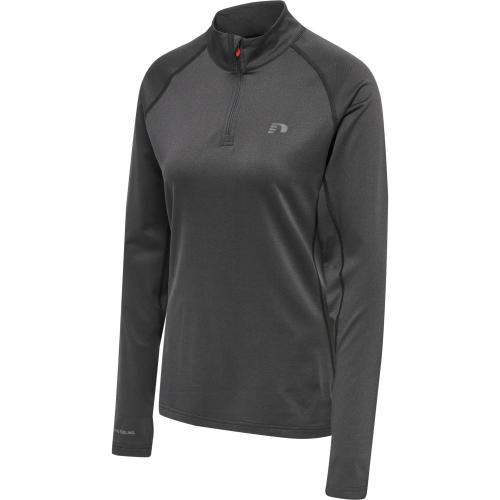 Newline Women 1/2 Zip L/S - forged iron melange (Grösse: L) von Newline