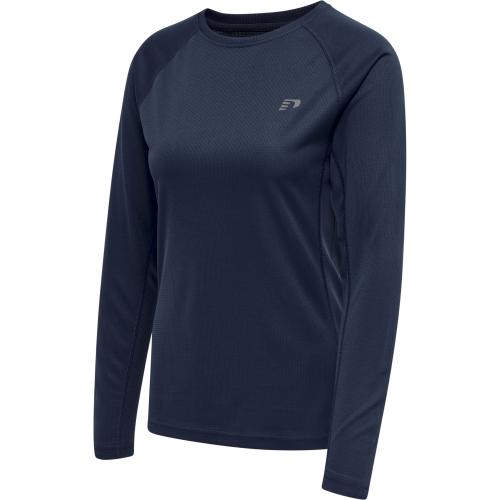 Newline Women Core Running T-Shirt L/S - black iris (Grösse: L) von Newline