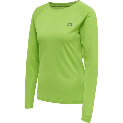 Newline Women Core Running T-Shirt L/S - green flash (Grösse: S) von Newline