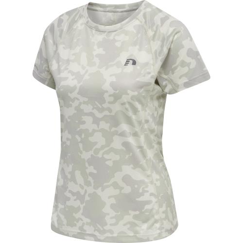 Newline Women Running T-Shirt S/S - oyster mushroom aop (Grösse: L) von Newline