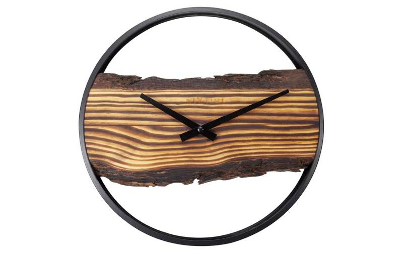 NEXTIME Wanduhr »Forest Ø 30 cm, Braun« von Nextime