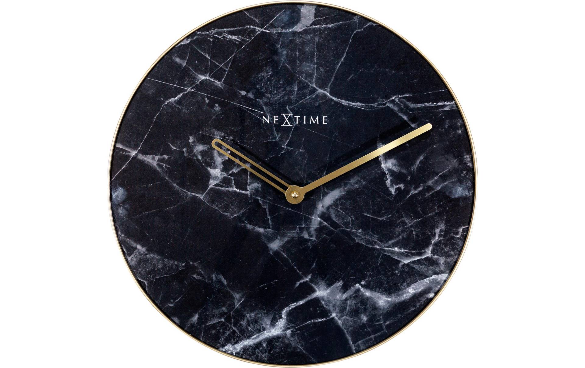 NEXTIME Wanduhr »Marble Ø 40 cm Goldfarben/Schwarz« von Nextime