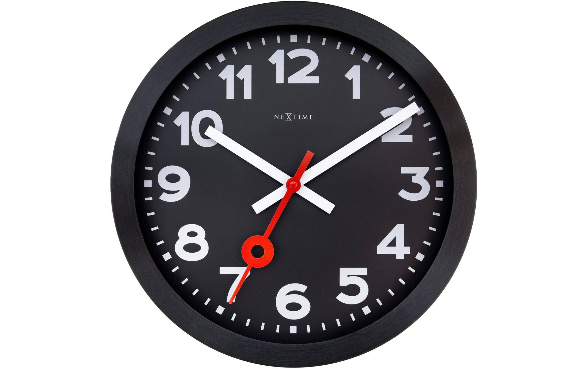 NEXTIME Wanduhr »Station Ø 35 cm, Schwarz« von Nextime