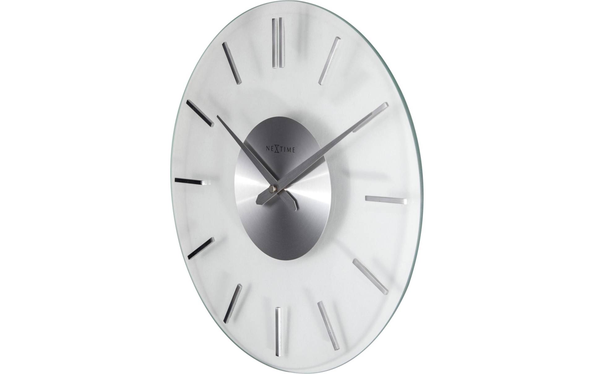 NEXTIME Wanduhr »Stripe 2631 Ø 26 cm Transparent« von Nextime