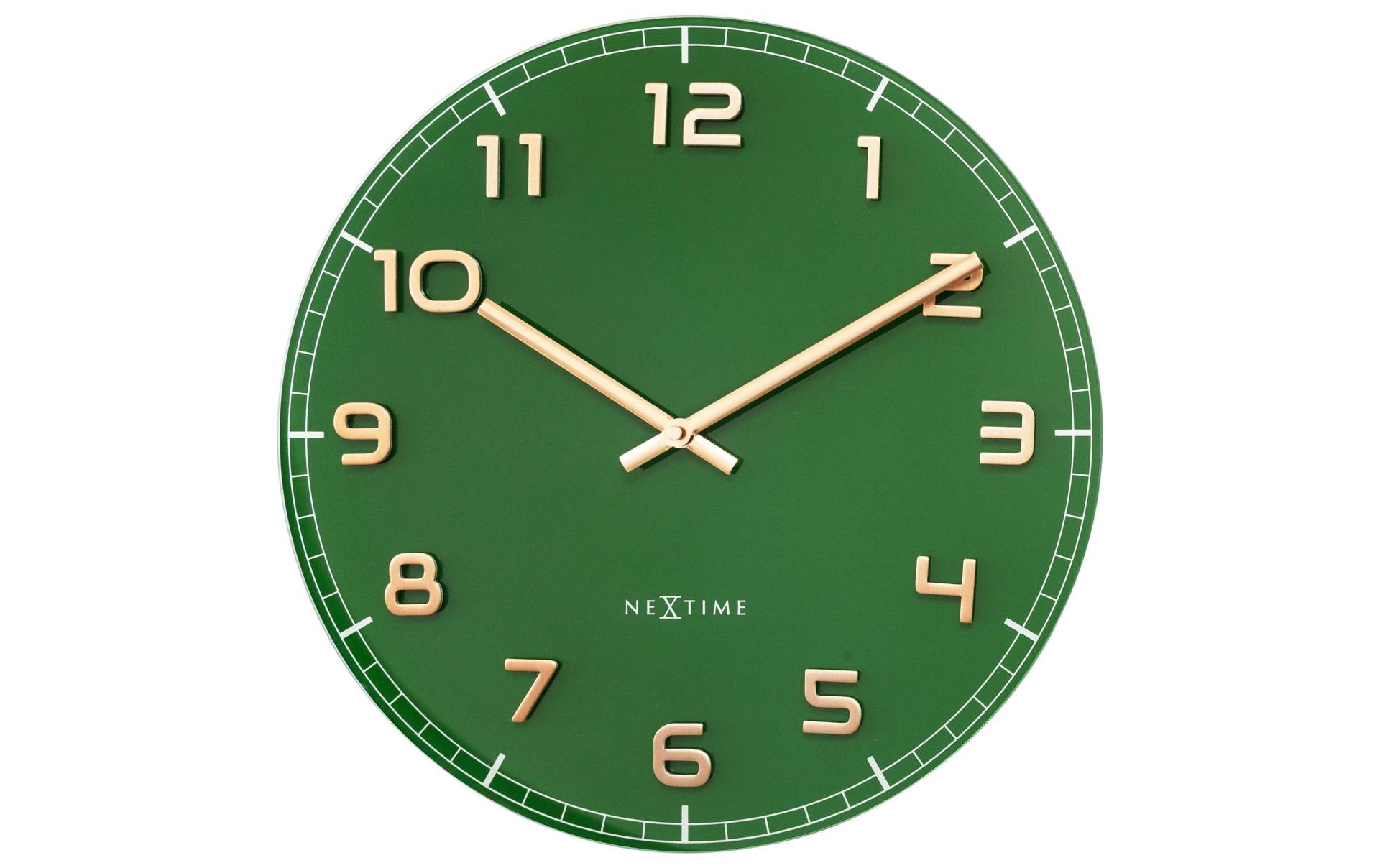 NEXTIME Wanduhr »Wanduhr Classy Medium, Grün-Kupfer« NEXTIME Wanduhr »Wanduhr Classy Medium, Grün-Kupfer« von Nextime