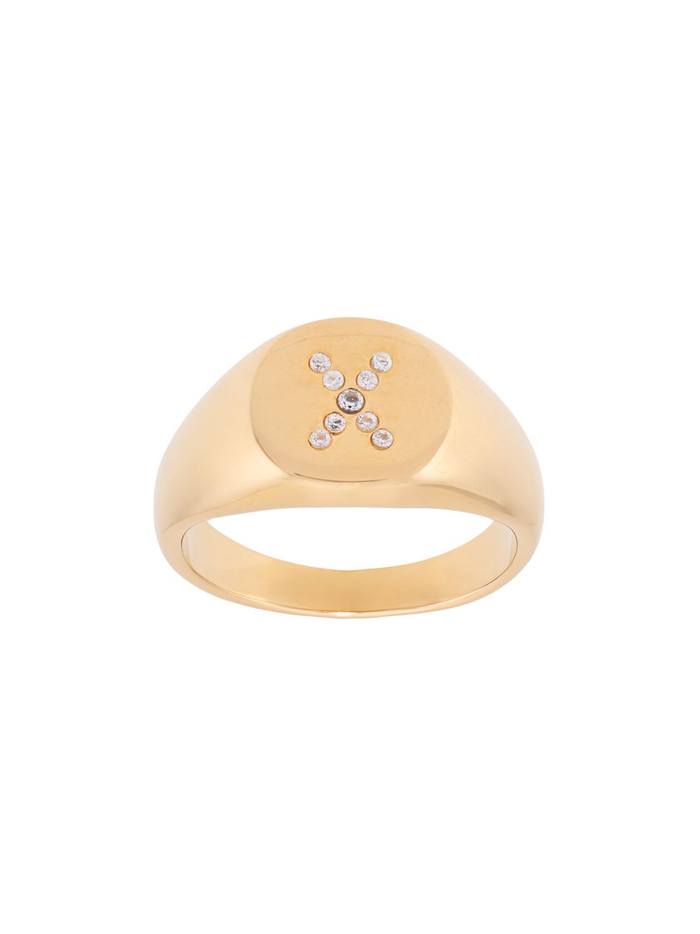 Nialaya Jewelry 10 Year Anniversary Collection signet ring - Gold von Nialaya Jewelry