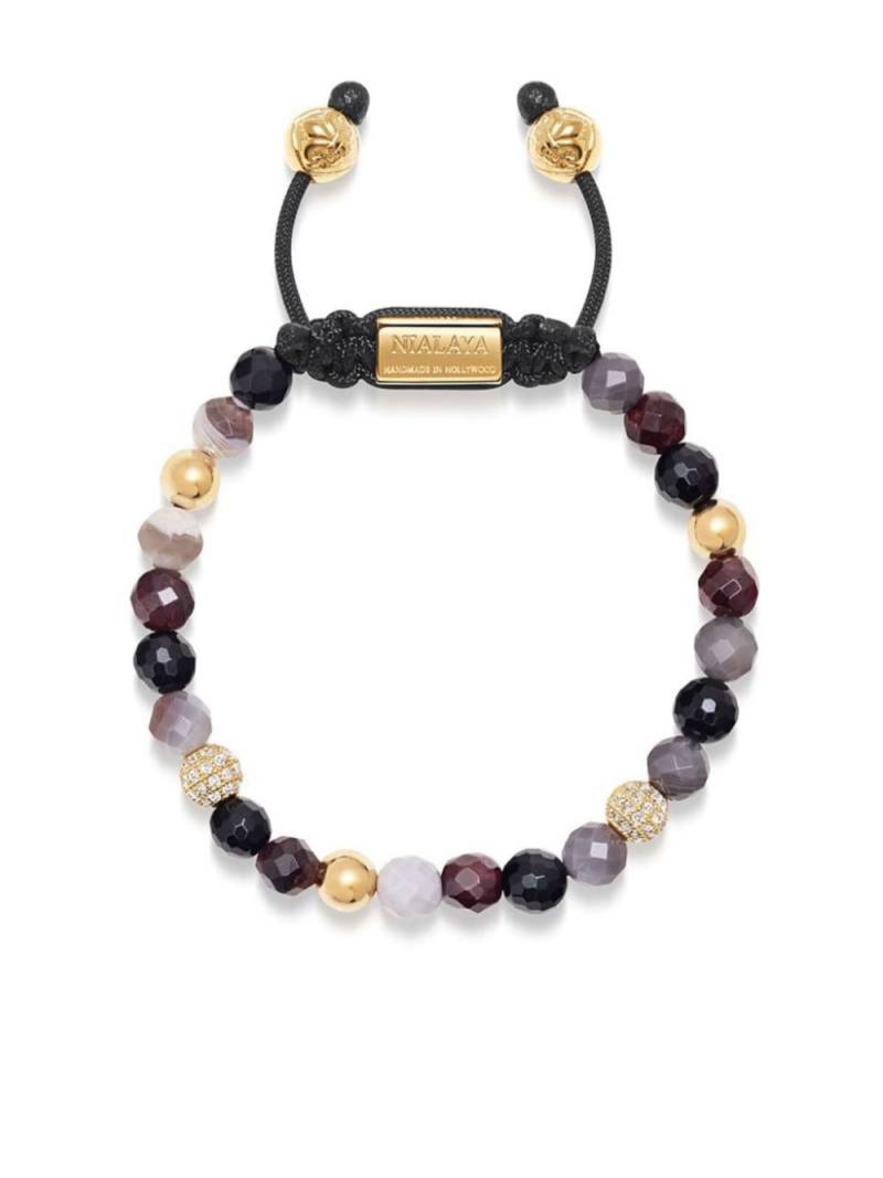 Nialaya Jewelry Botswana agate beaded bracelet - Gold von Nialaya Jewelry