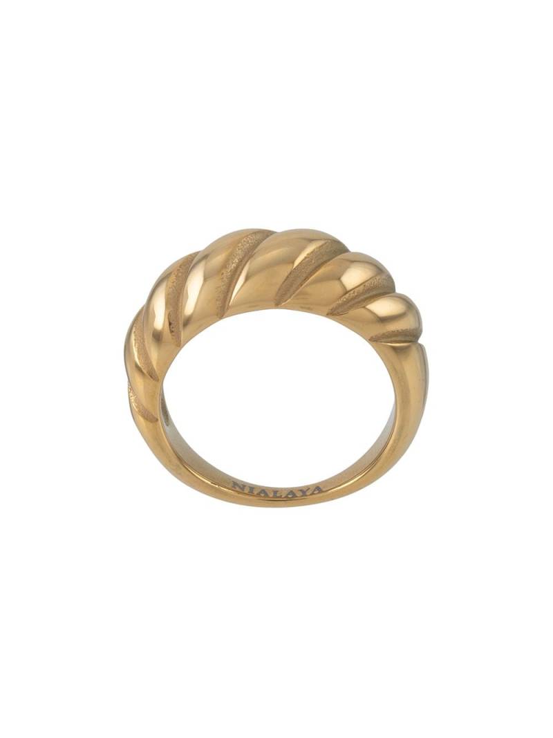 Nialaya Jewelry Croissant band ring - Gold von Nialaya Jewelry