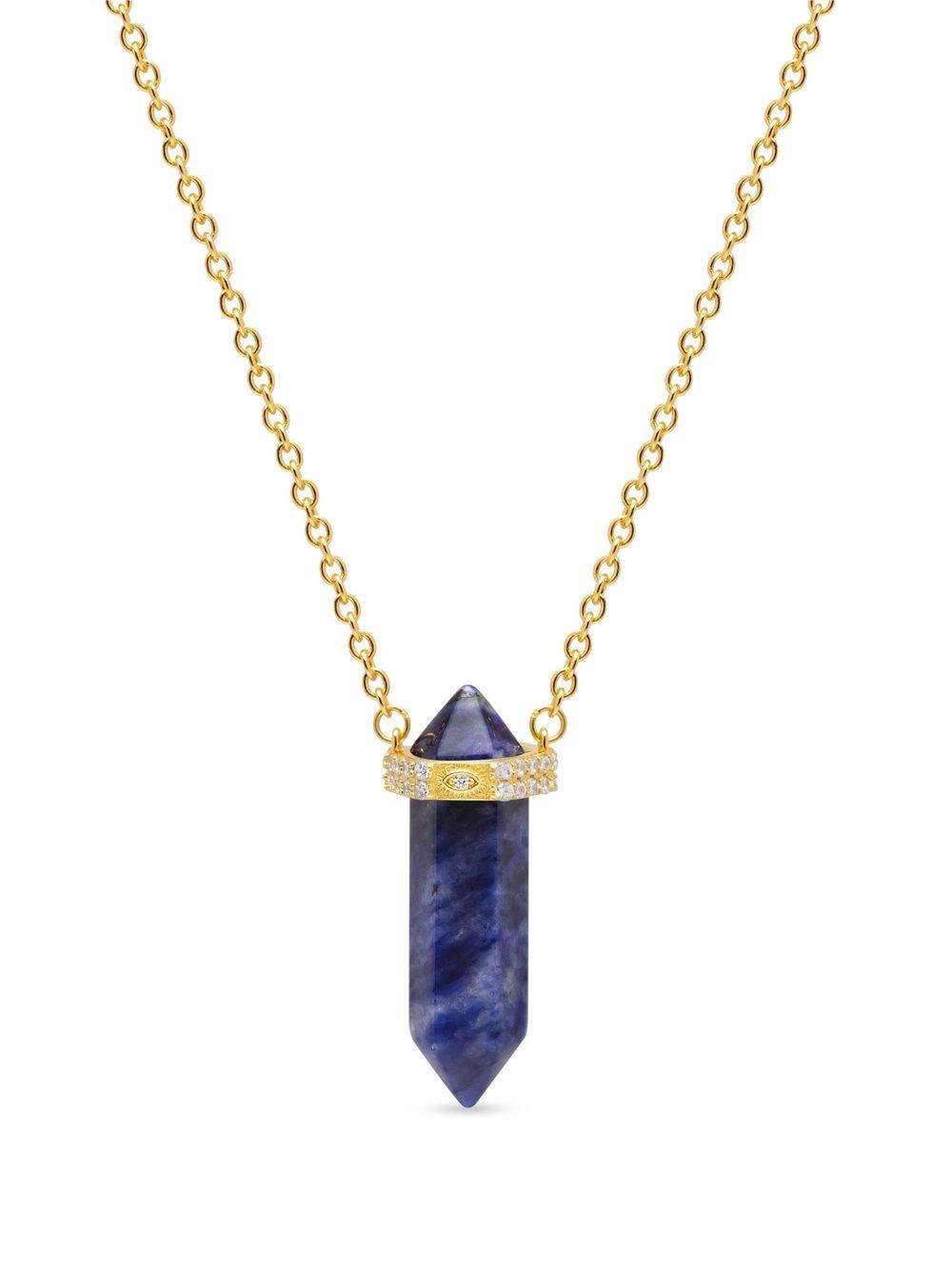 Nialaya Jewelry Dumortierite crystal-embellished necklace - Gold von Nialaya Jewelry