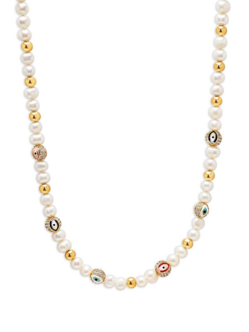 Nialaya Jewelry Evil Eye beaded necklace - Gold von Nialaya Jewelry