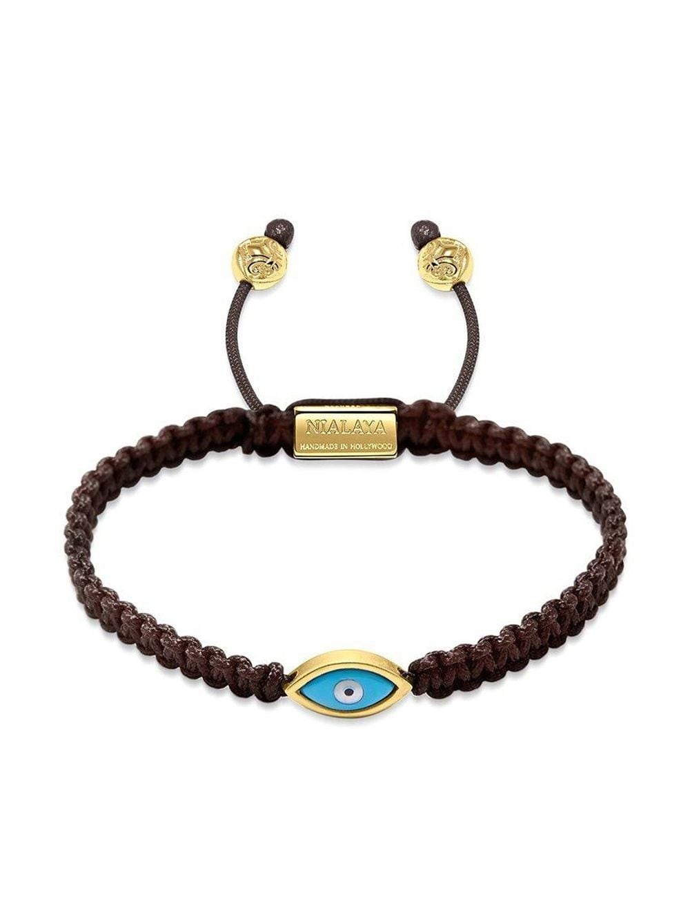 Nialaya Jewelry Evil Eye charm bracelet - Black von Nialaya Jewelry