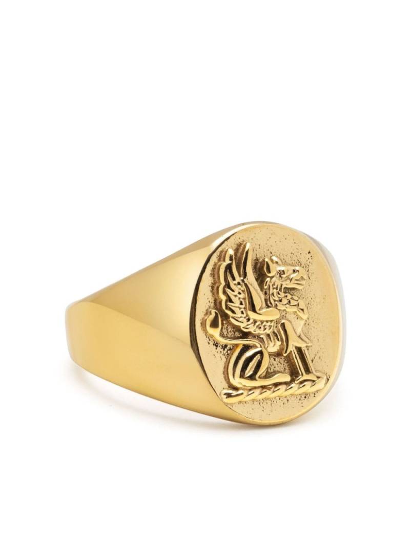 Nialaya Jewelry Lion Crest signet ring - Gold von Nialaya Jewelry