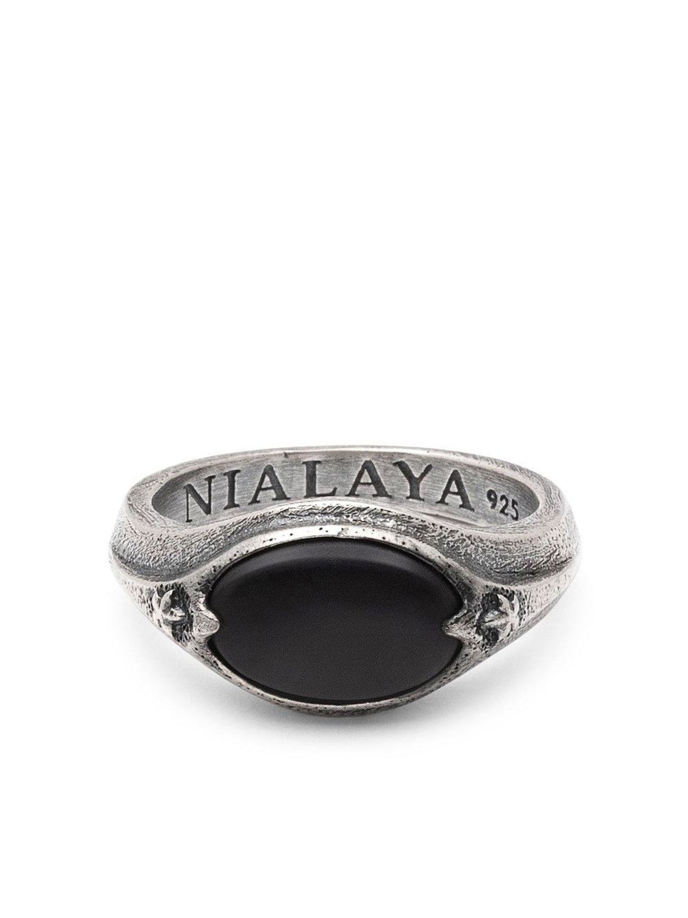 Nialaya Jewelry Oval Signet ring - Silver von Nialaya Jewelry