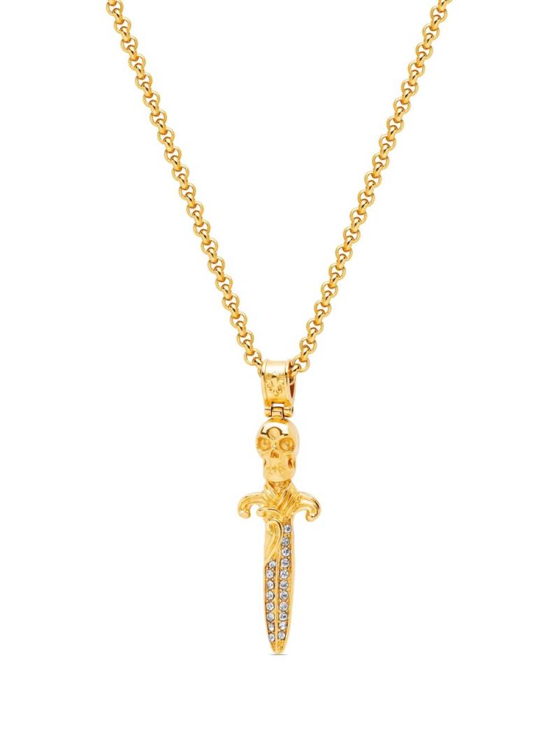 Nialaya Jewelry Skull Sword pendant necklace - Gold von Nialaya Jewelry