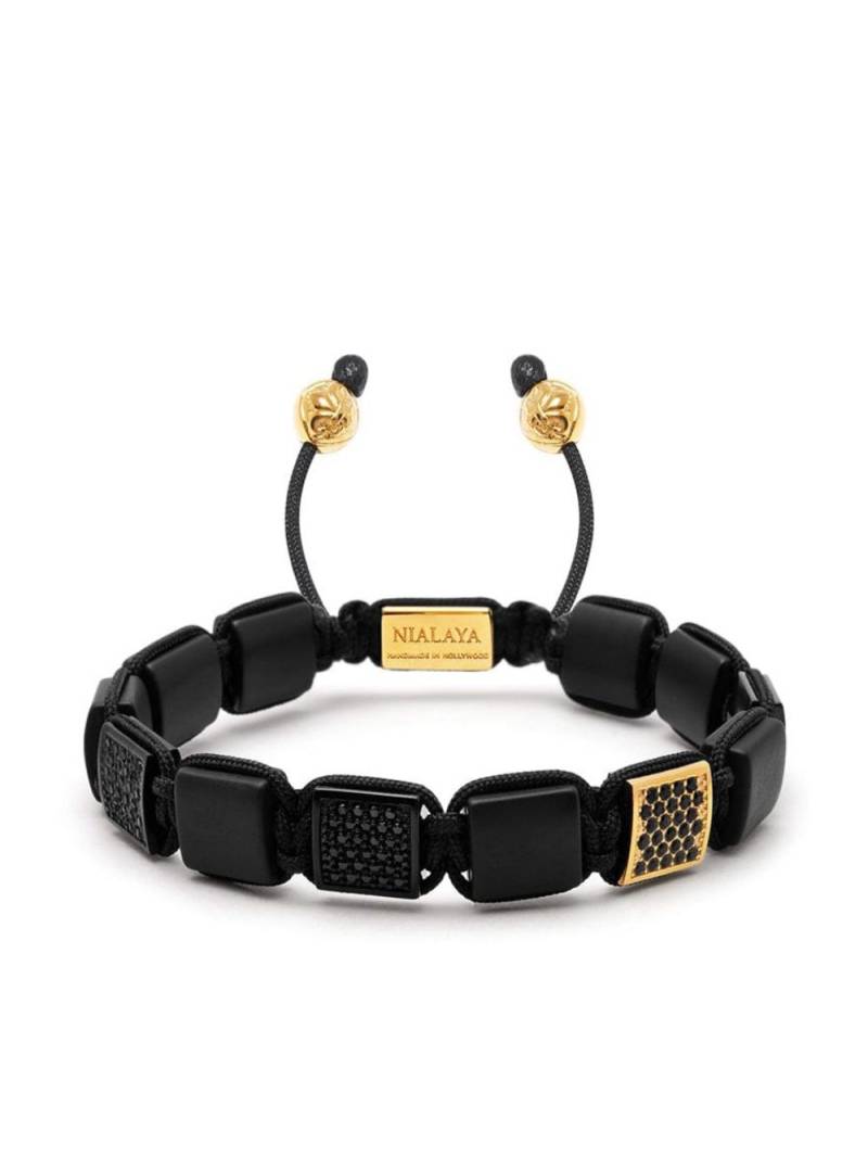 Nialaya Jewelry The CZ beaded bracelet - Black von Nialaya Jewelry