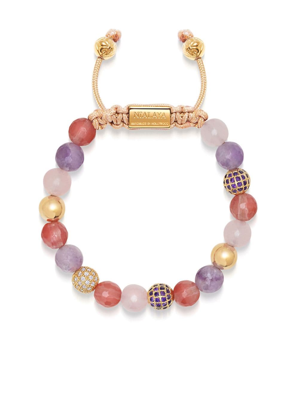 Nialaya Jewelry amethyst-quartz beaded bracelet - Pink von Nialaya Jewelry