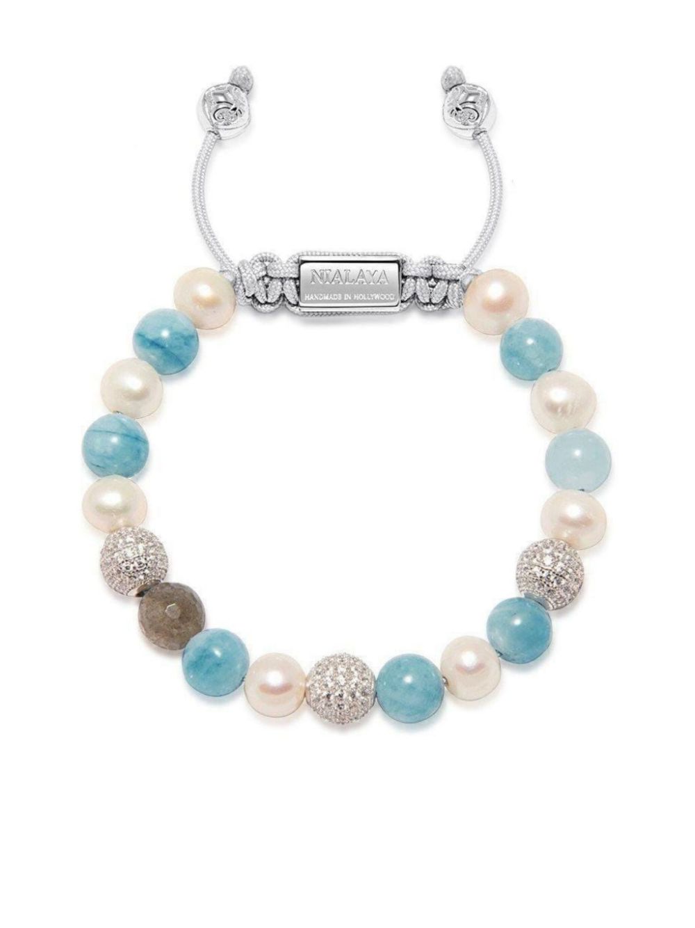 Nialaya Jewelry beaded pearl bracelet - White von Nialaya Jewelry