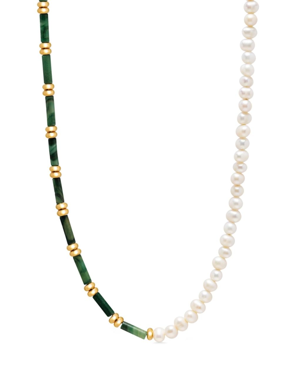 Nialaya Jewelry beaded pearl necklace - Green von Nialaya Jewelry