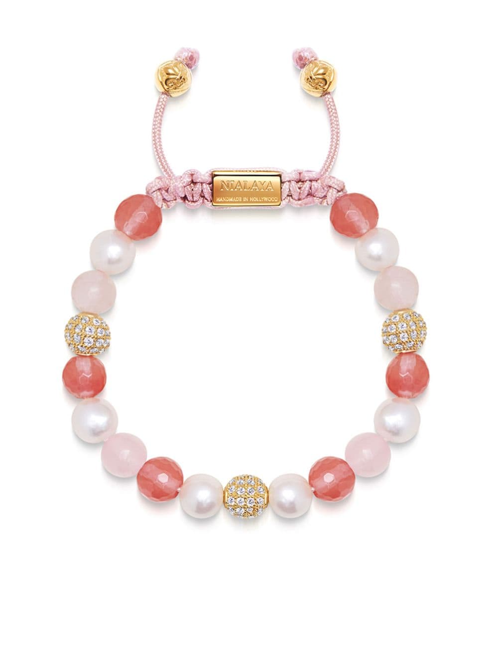 Nialaya Jewelry beaded pearl bracelet - Pink von Nialaya Jewelry