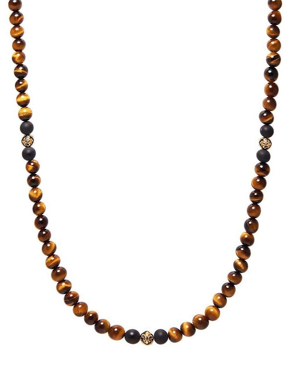 Nialaya Jewelry beaded tiger eye necklace - Brown von Nialaya Jewelry