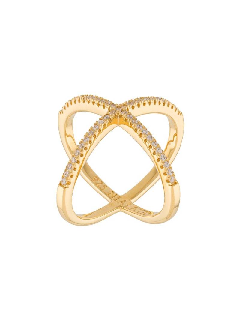 Nialaya Jewelry crossover ring - Yellow von Nialaya Jewelry