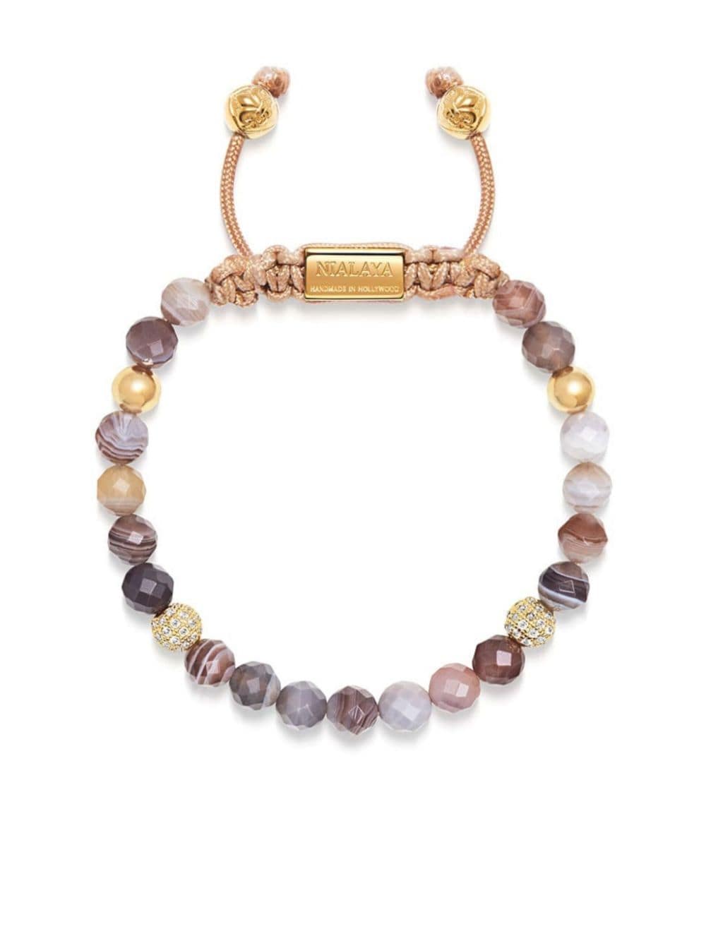 Nialaya Jewelry multi-gem beaded bracelet - Gold von Nialaya Jewelry