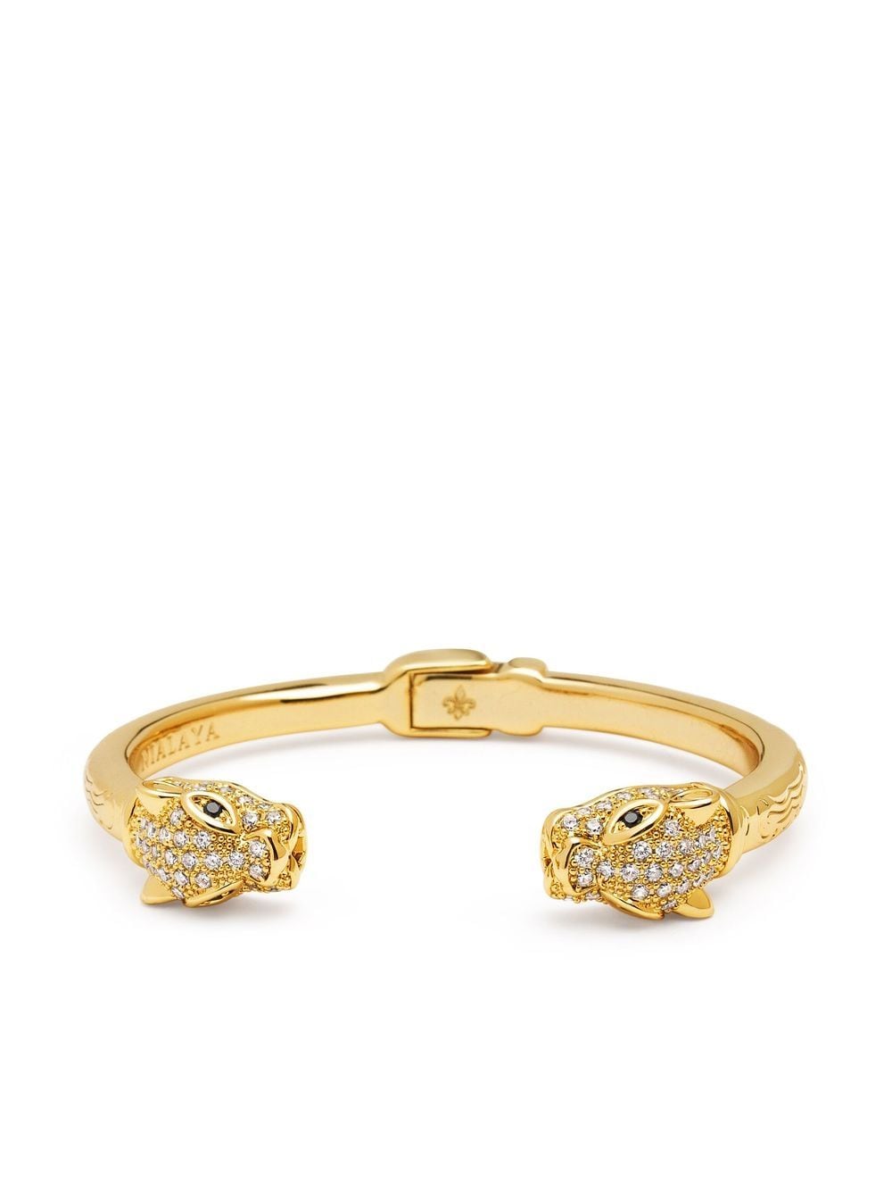 Nialaya Jewelry crystal-embellished panther bangle - Gold von Nialaya Jewelry