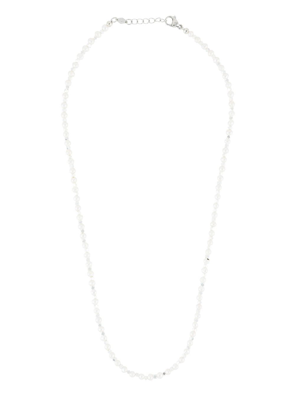 Nialaya Jewelry drape pearl detail necklace - White von Nialaya Jewelry