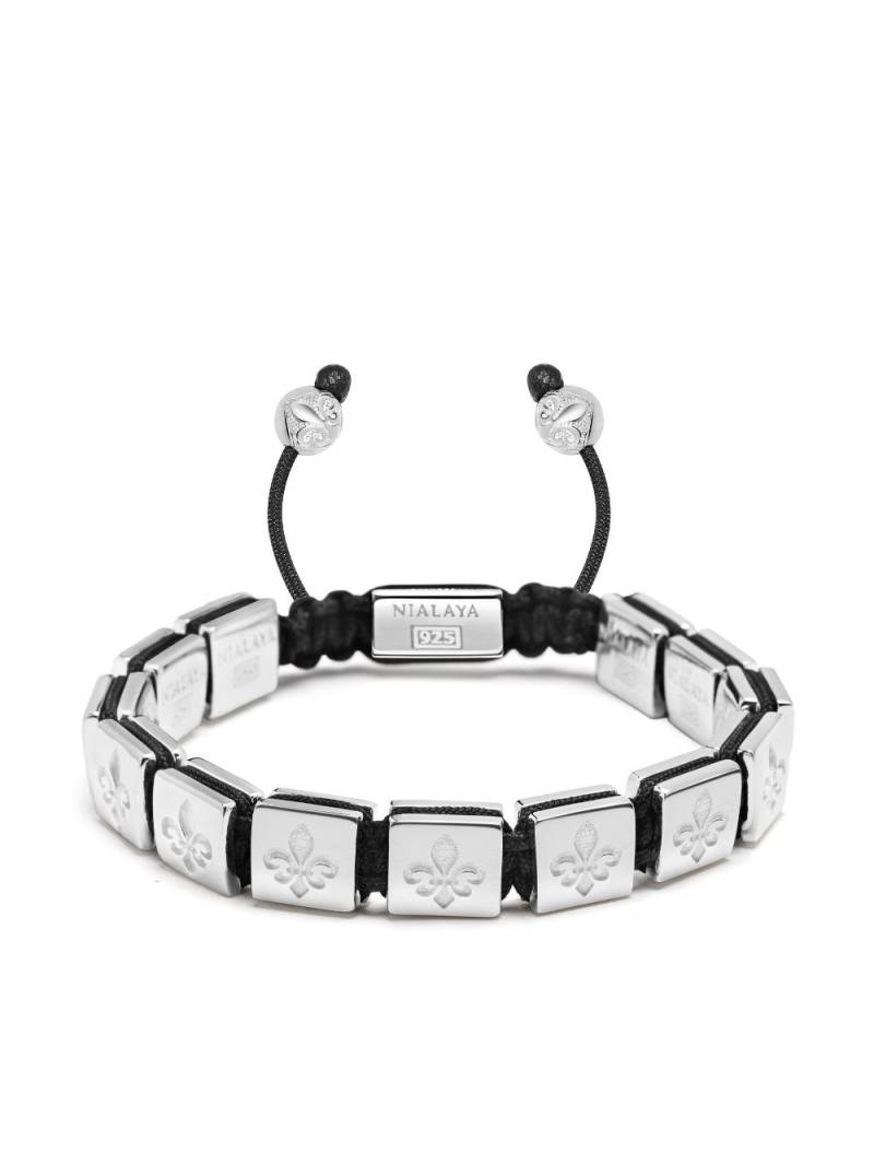 Nialaya Jewelry engraved beaded bracelet - Silver von Nialaya Jewelry