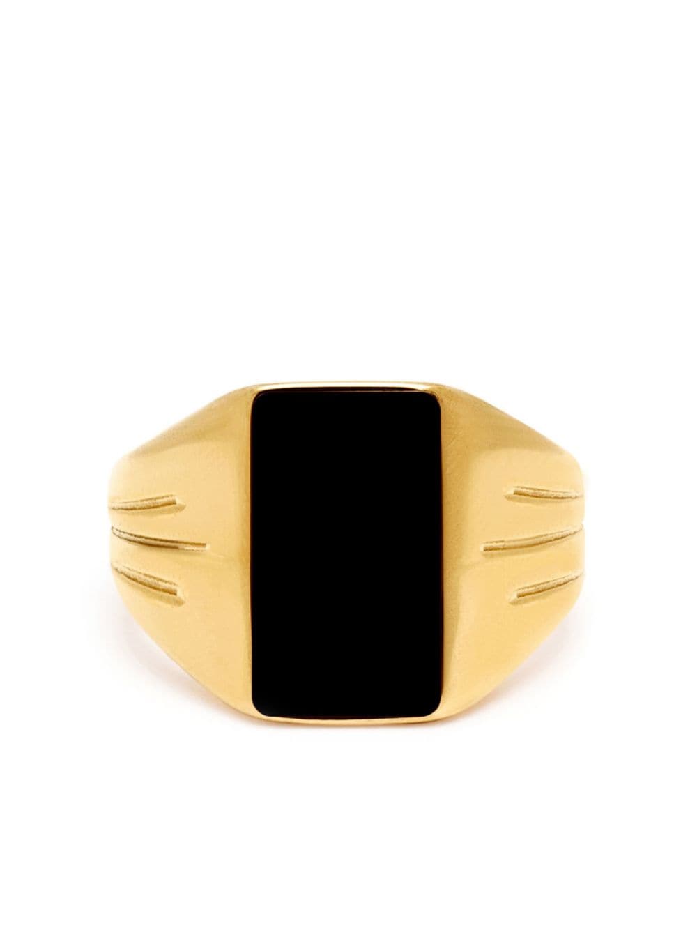 Nialaya Jewelry engraved-detail signet ring - Gold von Nialaya Jewelry