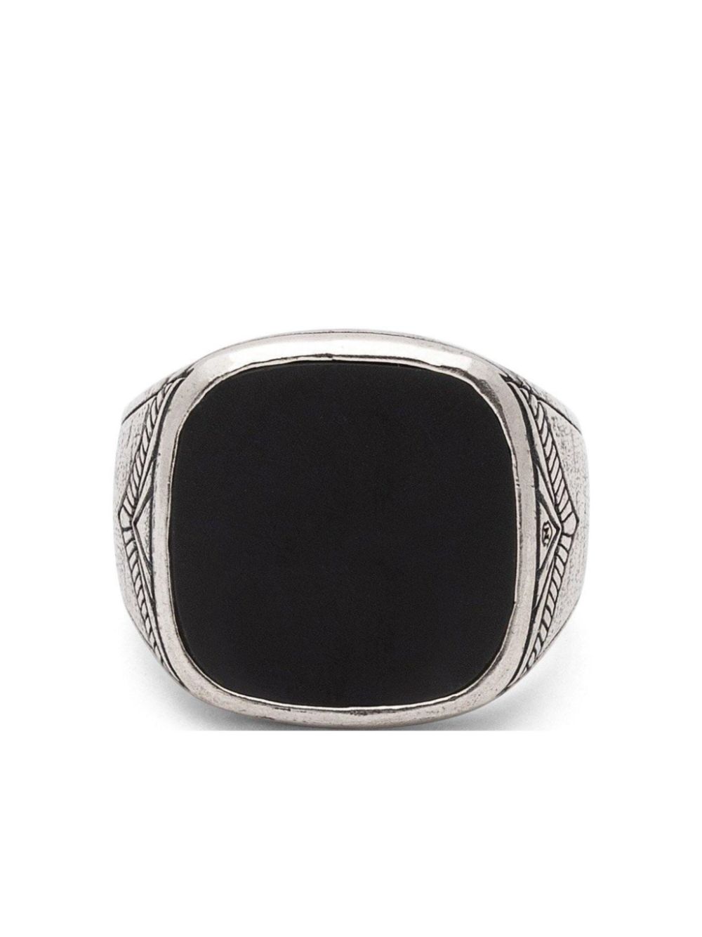 Nialaya Jewelry engraved signet ring - Silver von Nialaya Jewelry