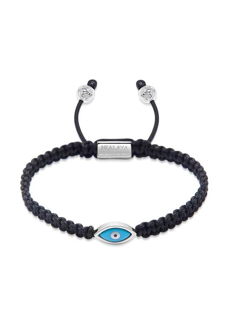 Nialaya Jewelry evil eye-charm braided bracelet - Black von Nialaya Jewelry