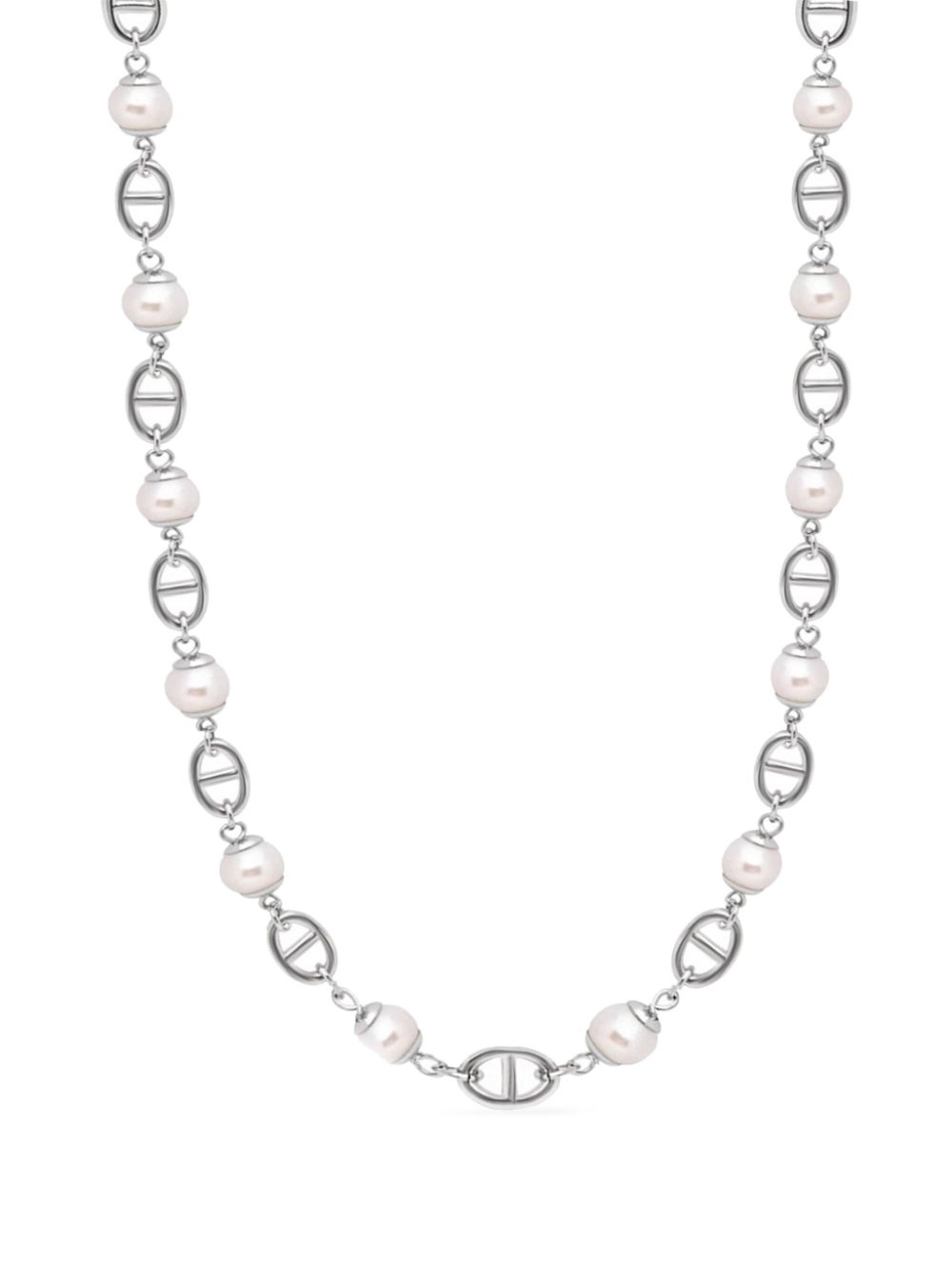 Nialaya Jewelry freshwater pearl chain necklace - Silver von Nialaya Jewelry