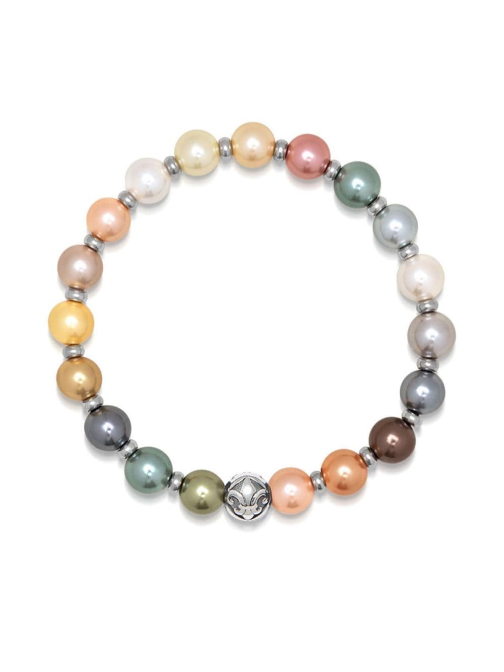 Nialaya Jewelry freshwater pearl polished bracelet - Silver von Nialaya Jewelry