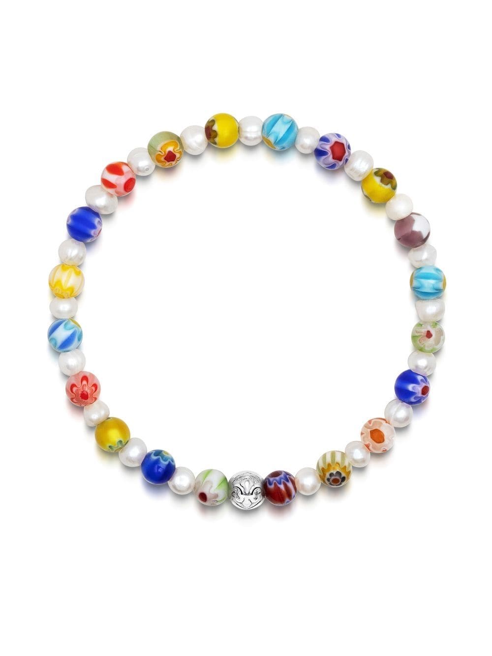 Nialaya Jewelry glass pearl-detail bracelet - Blue von Nialaya Jewelry