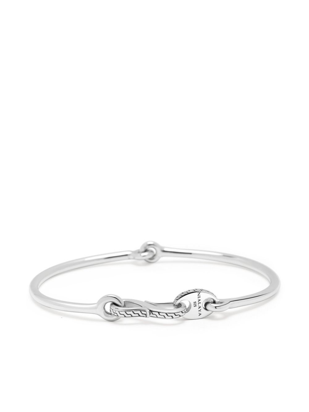 Nialaya Jewelry logo-engraved band bracelet - Silver von Nialaya Jewelry