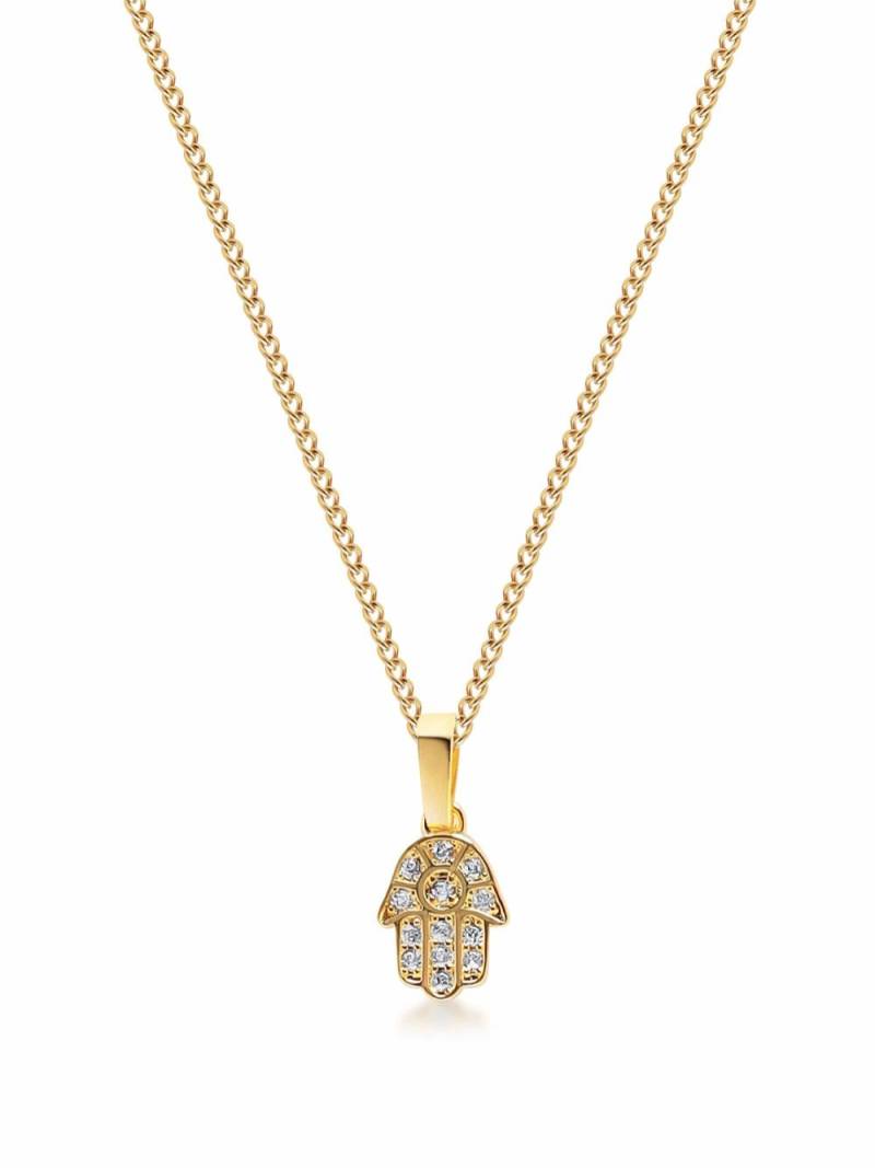 Nialaya Jewelry mini Hamsa Hand necklace - Gold von Nialaya Jewelry