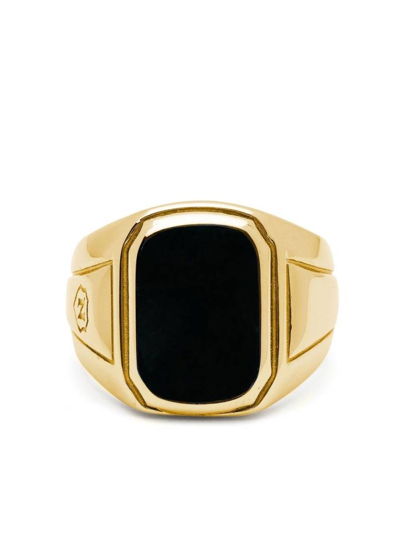 Nialaya Jewelry oblong gold-plated signet ring von Nialaya Jewelry