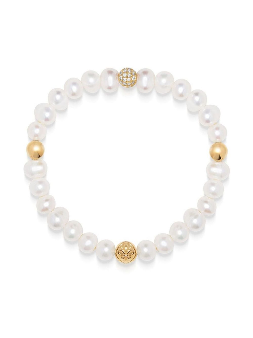 Nialaya Jewelry pearl bracelet - White von Nialaya Jewelry